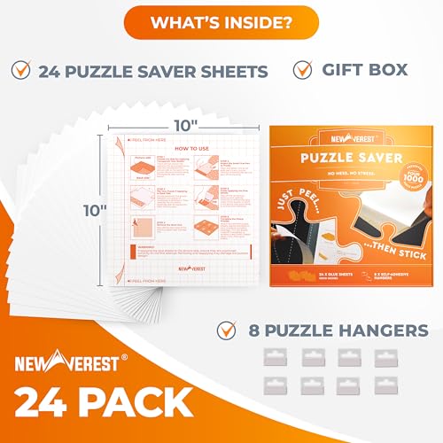24 Pack Puzzle Glue Sheets 10×10″