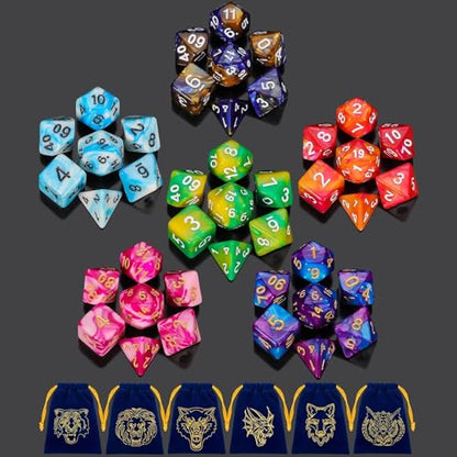 6 Sets Polyhedral Dice (42 Count)