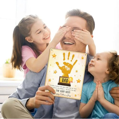World's Best Dad Trophy from Baby Handprint Keepsake