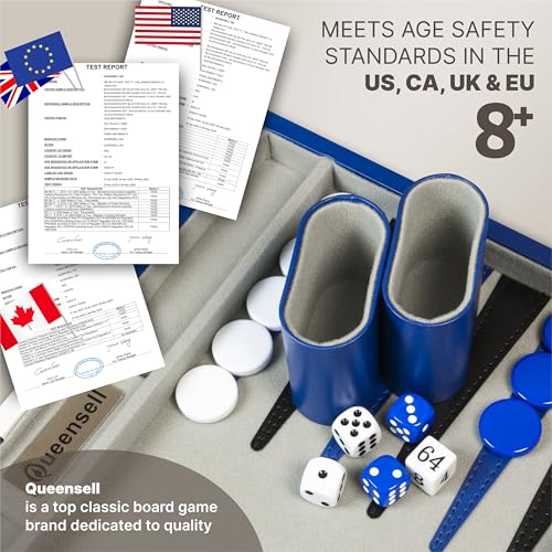 Large Blue Backgammon Sets for Adults