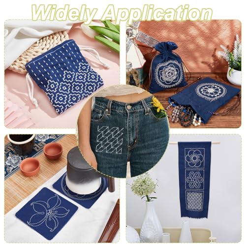 Sashiko Embroidery Stencils Sashiko Stencil Geometric Embroidery Patterns Stencils for Drawing Sashiko Template for Hand Quilting and Embroidery14x14cm