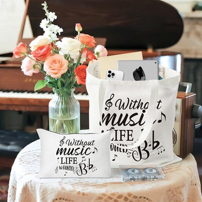 Black Music Canvas Bag