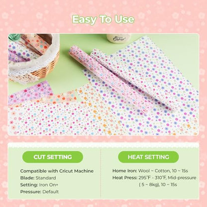 Floral HTV Heat Transfer Vinyl