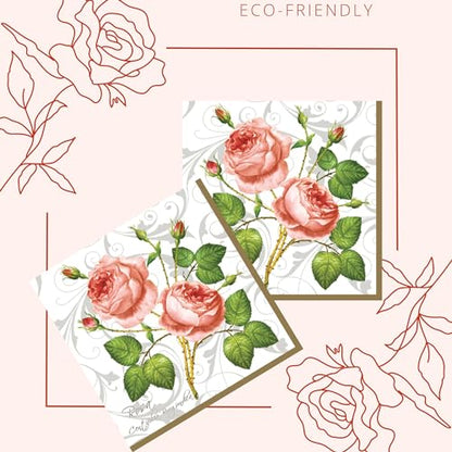 20 ct 13x13 Flowers Paper Luncheon Decoupage Napkins (20 Count)