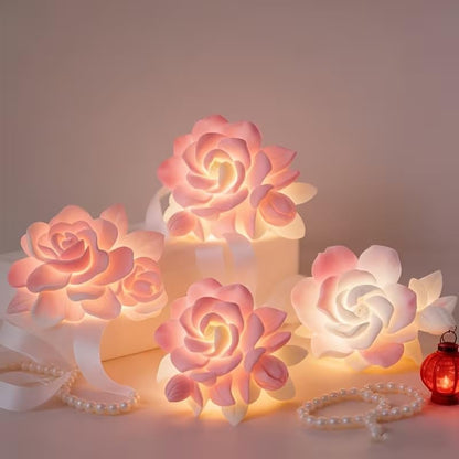 4 Pcs 3D Flower Candle Silicone Molds