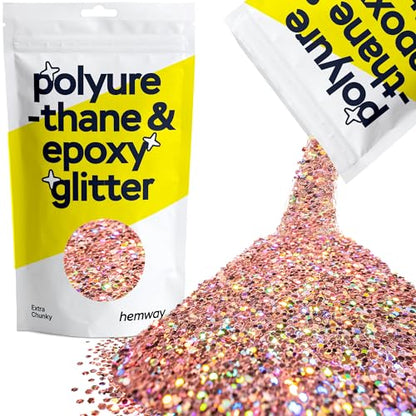 Resin Glitter Rose Gold Holographic 100g Extra Chunky (3.5274 Ounce)