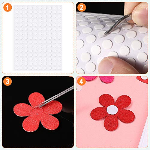 3000 Pcs Double Sided Adhesive Dots Clear Glue Point Tape Stickers Balloon Glue Round Mini No Traces Adhesive Sticker Dot Sticker for Classroom Decor Craft DIY Office (3000 Count)