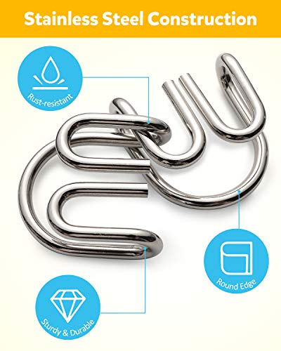 Metal Wire Puzzle Set of 16 with Pouch (16 Count)