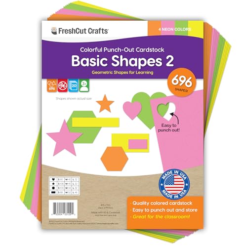 Heart Star Hexagon Rectangle Cutouts (696 Count)