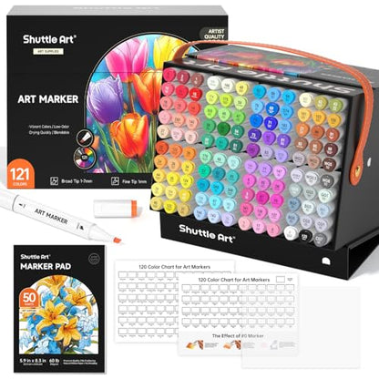 121 Colors Alcohol Markers (120 Count)