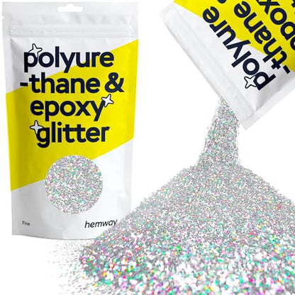Resin Glitter Silver Holographic 100g Fine (3.5274 Ounce)