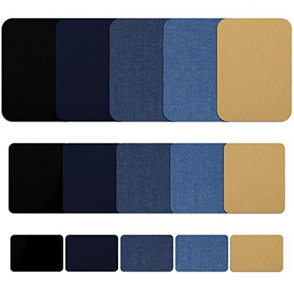 30 Pieces Iron on Fabric Patches Fabric Repair Patches Twill Clothing Repair Patch Kit for Jacket Clothes (30 Count)