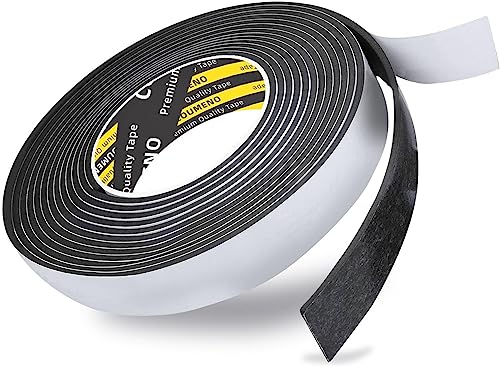 Black Foam Tape Weather Stripping Sealing Sponge (9.84 Foot)