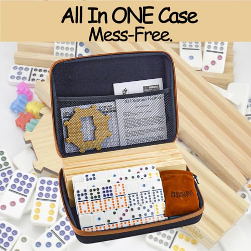 Dominoes Set Double 12 with 4 Racks for Adults Kids