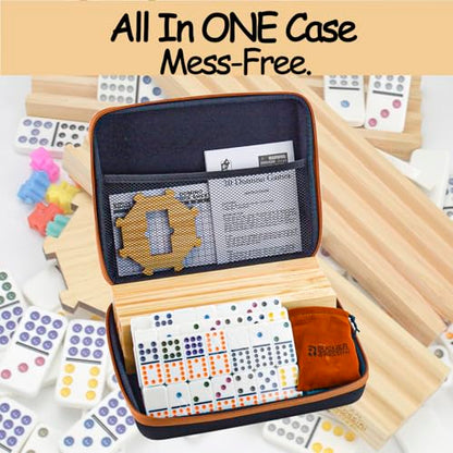 Dominoes Set Double 12 with 4 Racks for Adults Kids
