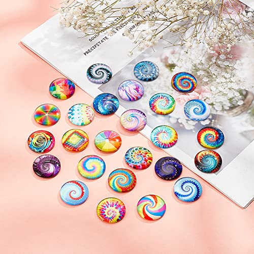 70pcs 25mm Glass Dome Cabochons