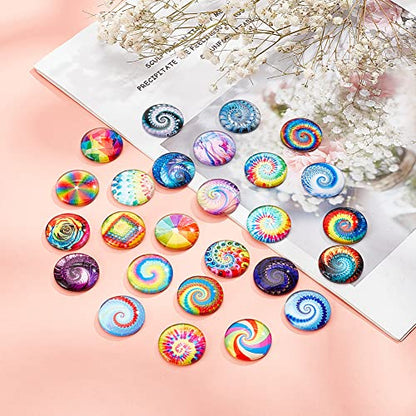 70pcs 25mm Glass Dome Cabochons
