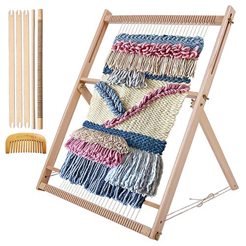 25.2" H x 19.3" W Weaving Loom with Stand for Adults