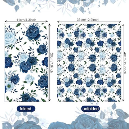 60 Pack 3 Styles Floral Napkins