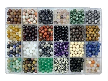 960Pcs 6mm Natural Gemstone Beads
