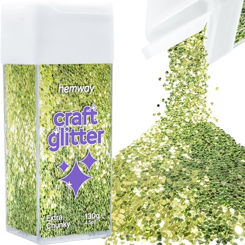 Craft Glitter Shaker Olive Green 110g Extra Chunky (4.6 Ounce)