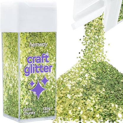 Craft Glitter Shaker Olive Green 110g Extra Chunky (4.6 Ounce)