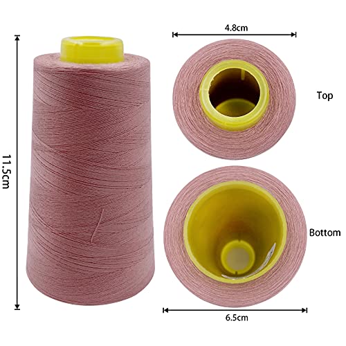 4 Cones of 3000 Yards Each Spool Thread for All Purpose Sewing (36000 Foot)