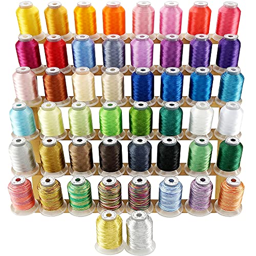 50 Spools Embroidery Machine Thread Kit (82500 Foot)
