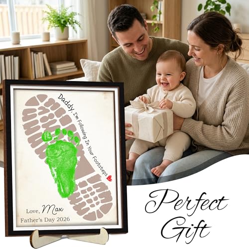 Personalized Father's Day Handprint Wooden Sign