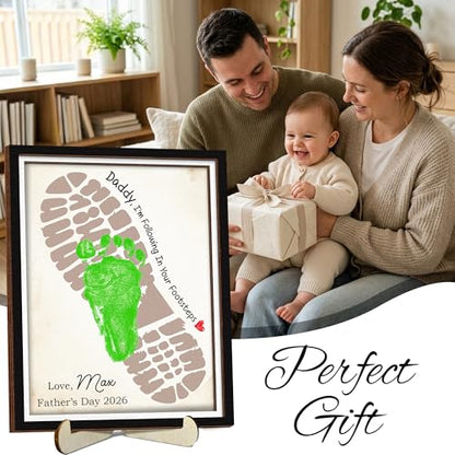 Personalized Father's Day Handprint Wooden Sign