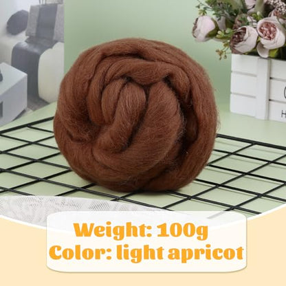 3.53oz Needle Felting Wool Roving Wool for Felting Wool Felting Supplies