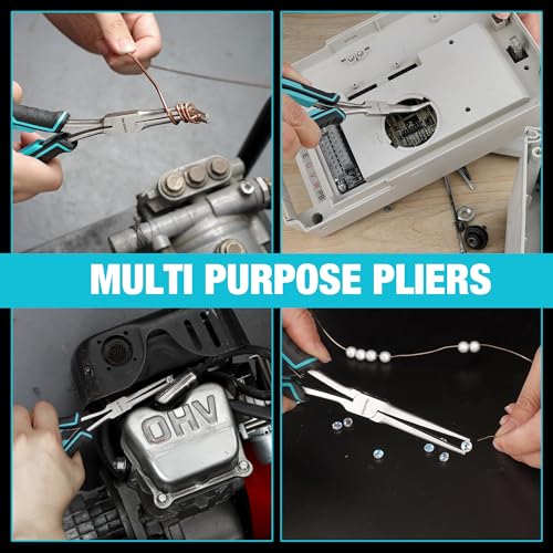 2PCS 7" Long Reach Needle Nose Pliers Set (2 Count)
