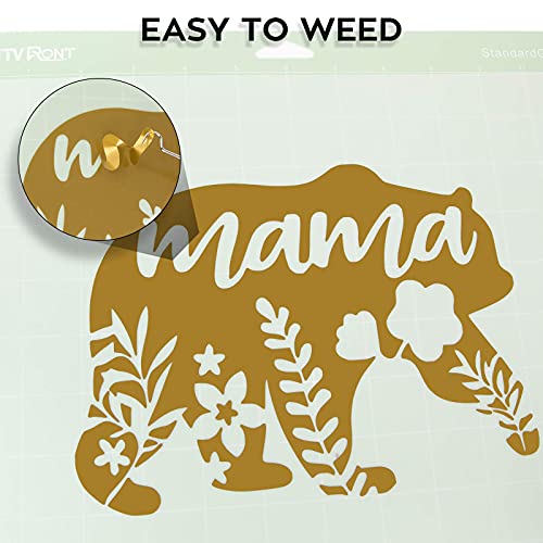 Glossy Gold Permanent Vinyl 12 Pack 12"x12" Compatible with Cricut