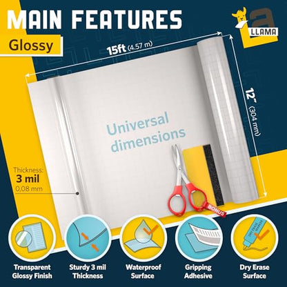 Clear Vinyl Laminating Roll 12” x 15ft