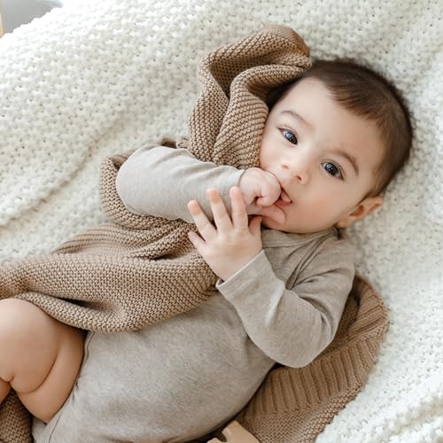 100% Organic Cotton Heritage Knit Textured Baby Blanket