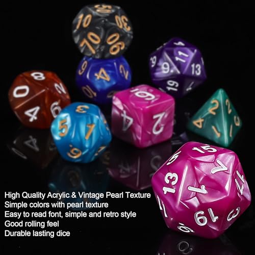 7 Sets Polyhedral Dice (49 Count)