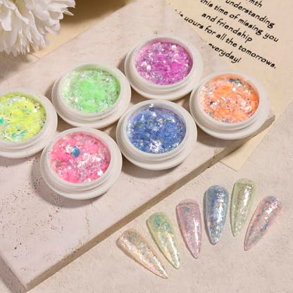 Holographic Opal Nail Art Glitter Flakes
