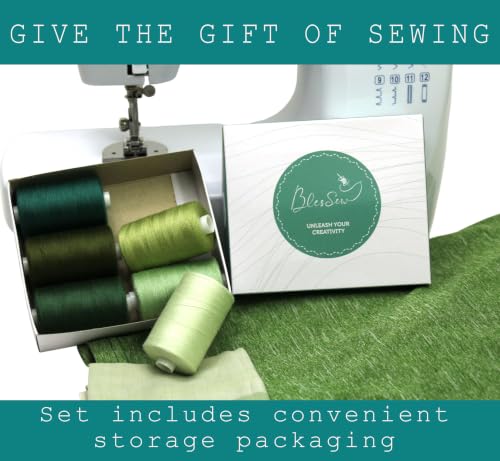 Sewing Thread in Green Color Tones