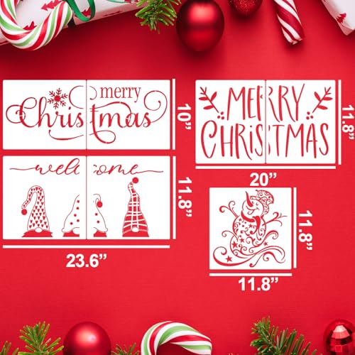 Christmas Stencils for Door Mats 23.6" Christmas Doormat Stencils (11 Count)