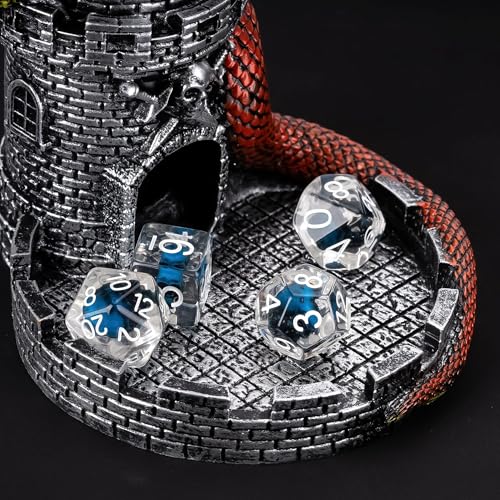Castle DND Dice Tower Grey D&D Dice Rolling Tower for RPG Board Game (13.7 Ounce)