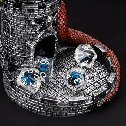Castle DND Dice Tower Grey D&D Dice Rolling Tower for RPG Board Game (13.7 Ounce)