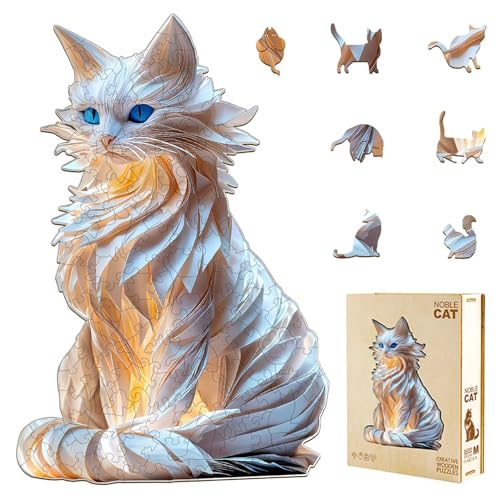 White Cat Wooden Puzzles for Adults (215 Count)