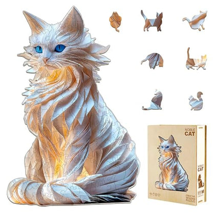 White Cat Wooden Puzzles for Adults (215 Count)