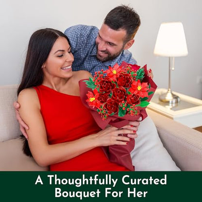 Rose Flower Bouquet Building Set for Adults