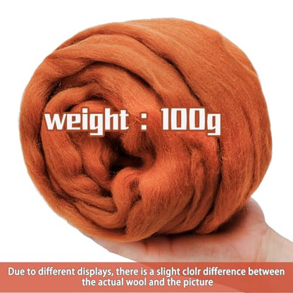 3.53oz Needle Felting Wool Roving Wool for Felting Wool Felting Supplies (3.5 Ounce)