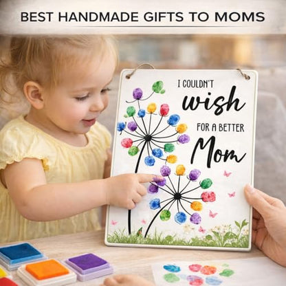Dandelion DIY Fingerprint Art Hanging Sign