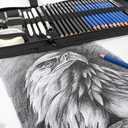 50PCS Drawing Sketch Pencils Art Supplies Kit with A5 Sketchbook