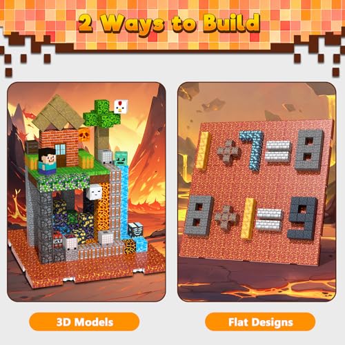 4PCS 4" x 4" Magnetic Building Block Base Plates for Kids