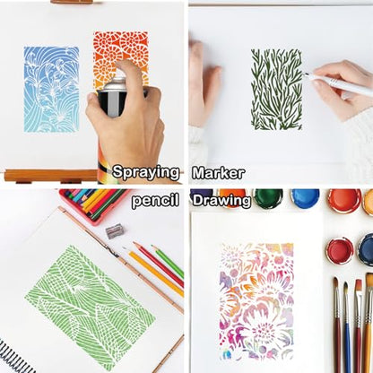 16 Pieces Stencils for Painting (16 Count)
