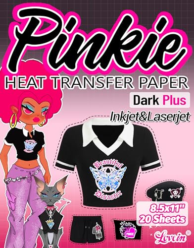 Pinkie Heat Transfer Paper for Laser & Inkjet Printer (20 Count)